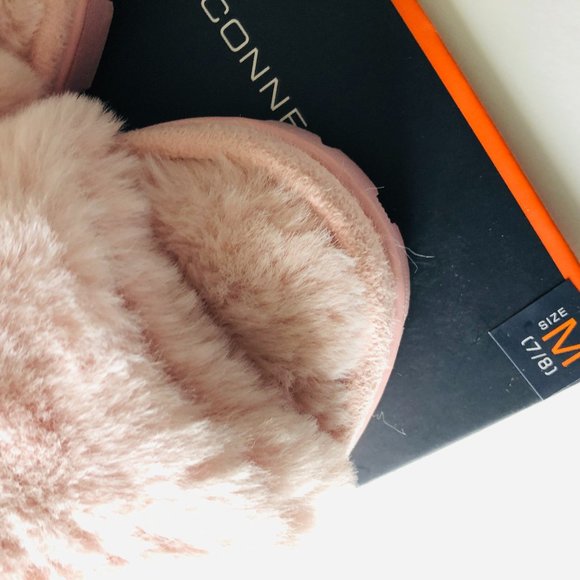 FRENCH CONNECTION Pink Slippers Size Medium 7 -8 - Picture 3 of 6